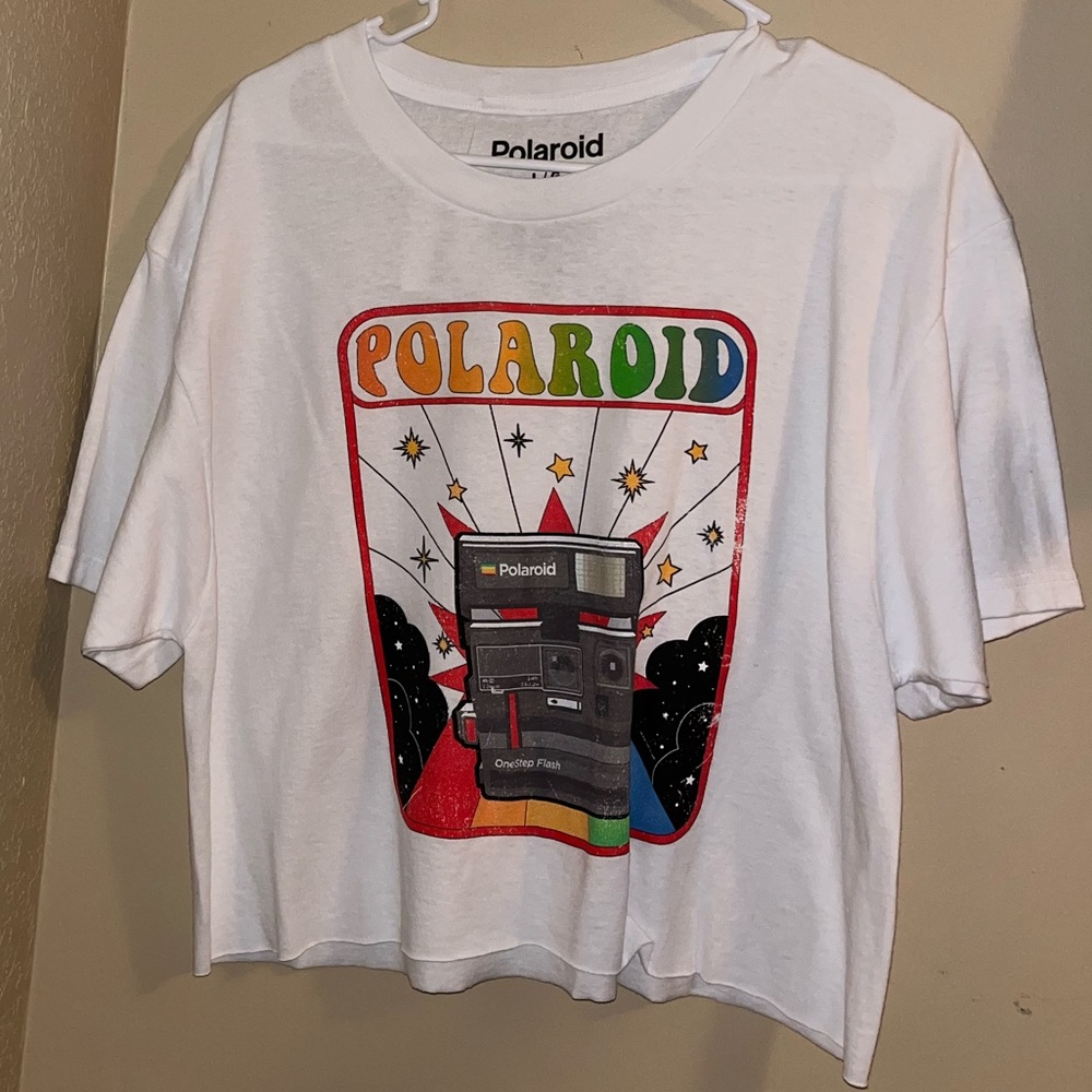 NEW  ever worn polaroid crop tshirt